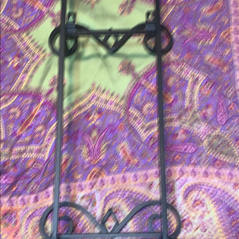 Vintage elegant Black Wrought Iron Metal Two Plate Wall Decor - Picture 9 of 12